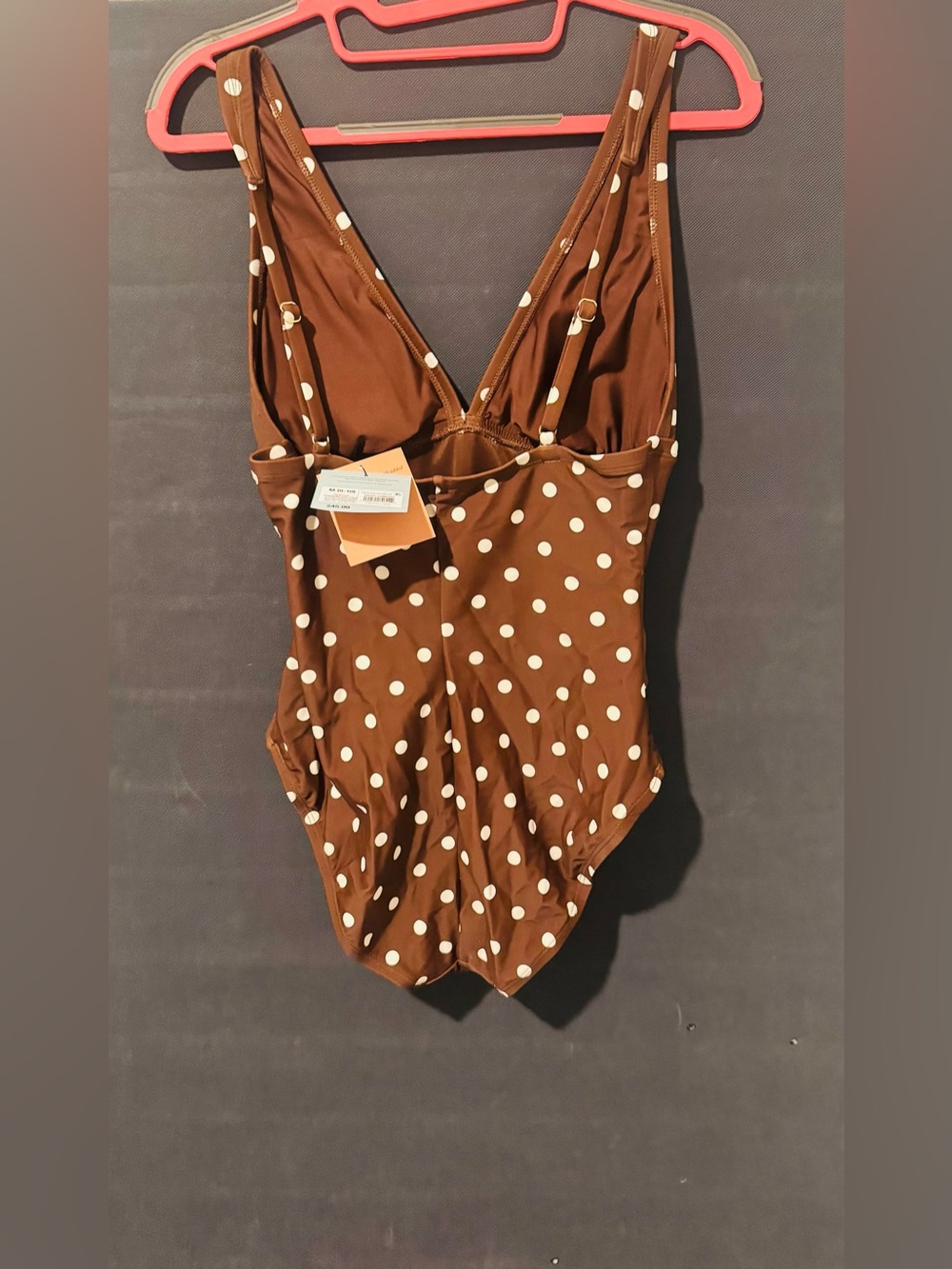Women's Polka Dot Tummy Control Full Coverage One Piece Swimsuit - Picture 4 of 5